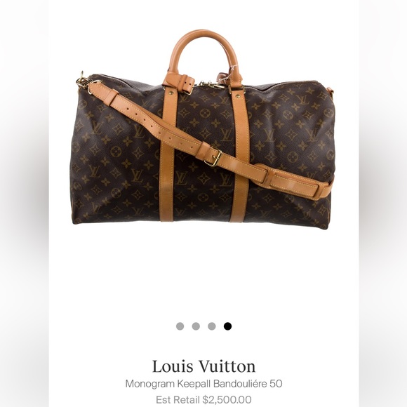 Monogram Keepall Bandouliere 50 Authenticated/Purchased at The Real Real Dallas